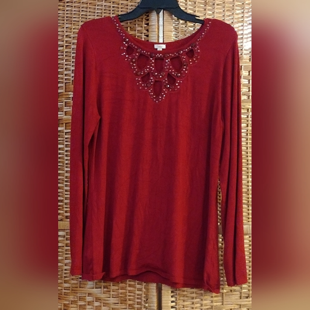 Reba, long sleeve top size Large